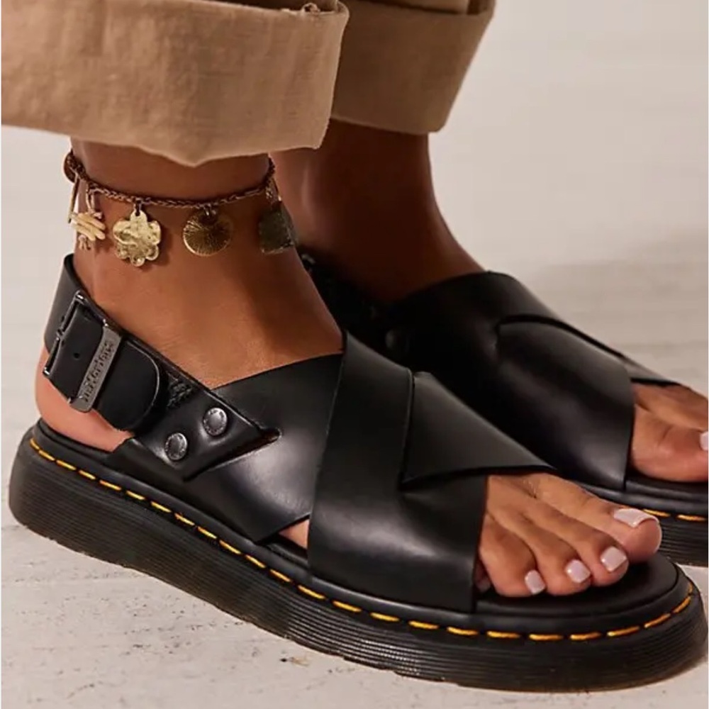Dr Martens Zane Brando Leather Slingback Sandals 7 - Picture 7 of 15